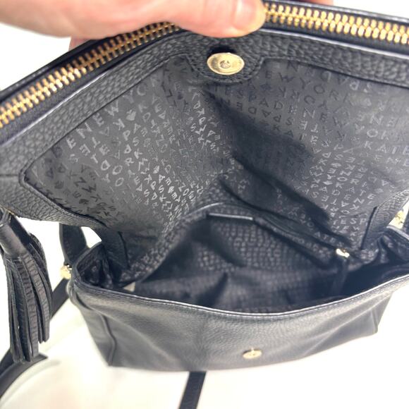 Kate Spade Miri Chester Street Black Pebbled Leather Shoulder Crossbody Bag - Picture 5 of 15